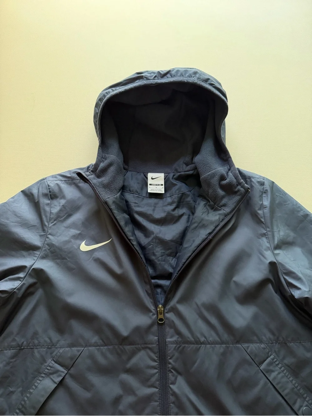 Nike Navy Hooded Long Puffer Jacket
